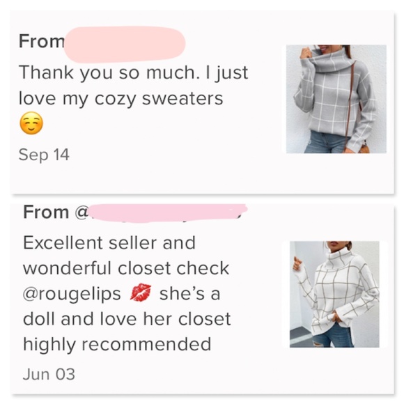 Black Grid Printed Long Sweater Plaid Pattern Split Sides Pullover Turtleneck - Picture 13 of 14